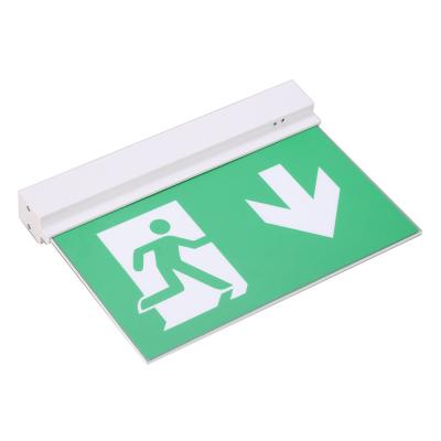 Aluminous Rechargeable Acrylic Plate Double Sided Exit Signs For Emergency