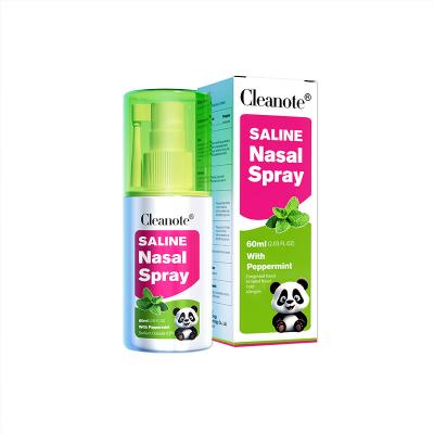 Peppermint Cleanote Saline Nasal Mist 0.9% NaCl Saline Nose Spray For Rhinitis Cold Congested