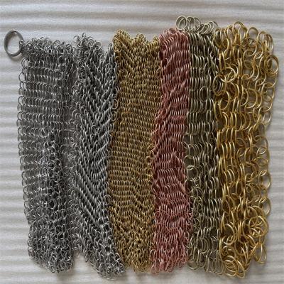 20mm ring diameter Stainless Steel Metal Ring Curtain Mesh for Interior Decoration