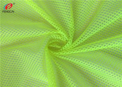 Warp Knitting Non-Stretch Flourescent Yellow Sports Mesh Fabric