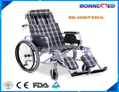 BM-2009/FS954L Grey Best Selling Aluminum Frame Economic Adjustable Headrest Wheelchair Detechable Footrest Wheelchair